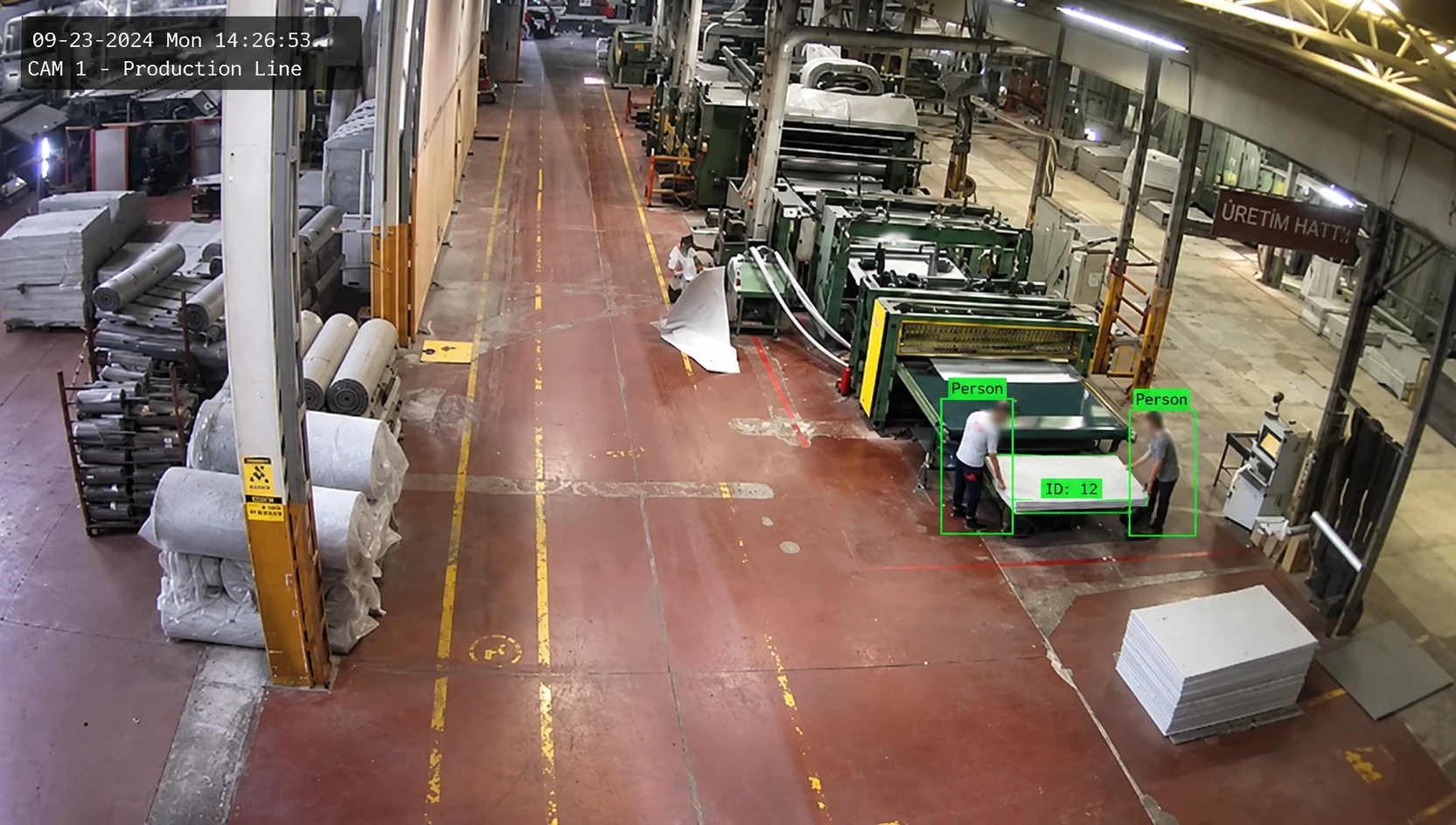 Measuring machine production performance with AI using product ID tracking on a production line